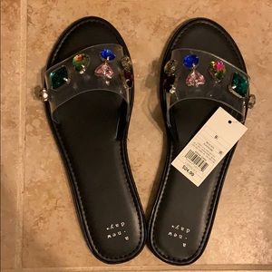 alana gem slide sandals